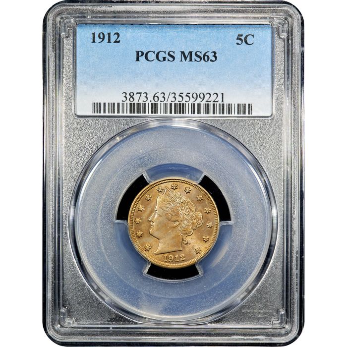 1912 Liberty Nickel (5c) Obverse Slab Image
