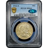 1912-S Barber Half Dollar (50c) Obverse Slab Image