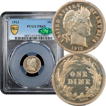 1913 Barber Dime (10c) Composite Image