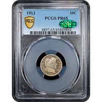 1913 Barber Dime (10c) Obverse Slab Image