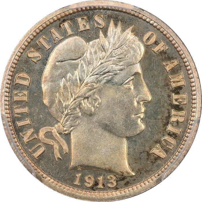 1913 Barber Dime (10c) Obverse Image