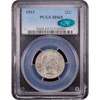 1913 Barber Quarter (25c) Obverse Slab Image