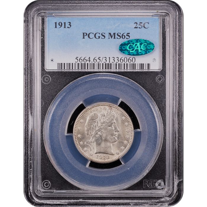 1913 Barber Quarter (25c) Obverse Slab Image