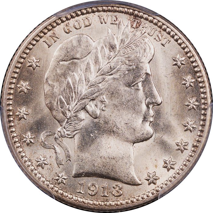 1913 Barber Quarter (25c) Obverse Image
