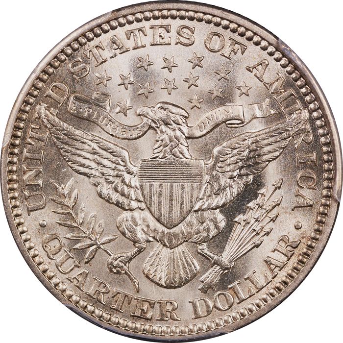 1913 Barber Quarter (25c) Reverse Image