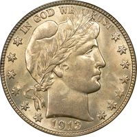 1913-D Barber Half Dollar (50c) Obverse Image