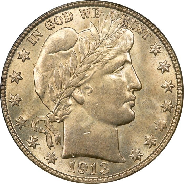 1913-D Barber Half Dollar (50c) Obverse Image