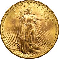 1913-D Saint-Gaudens Gold Double Eagle ($20) OGH Obverse Image