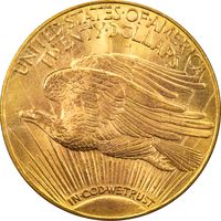 1913-D Saint-Gaudens Gold Double Eagle ($20) OGH Reverse Image
