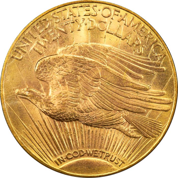 1913-D Saint-Gaudens Gold Double Eagle ($20) OGH Reverse Image