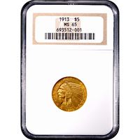 1913 Indian Gold Half Eagle ($5) Obverse Image