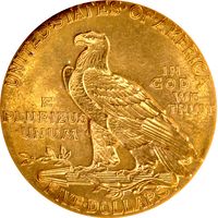 1913 Indian Gold Half Eagle ($5) Photo 4