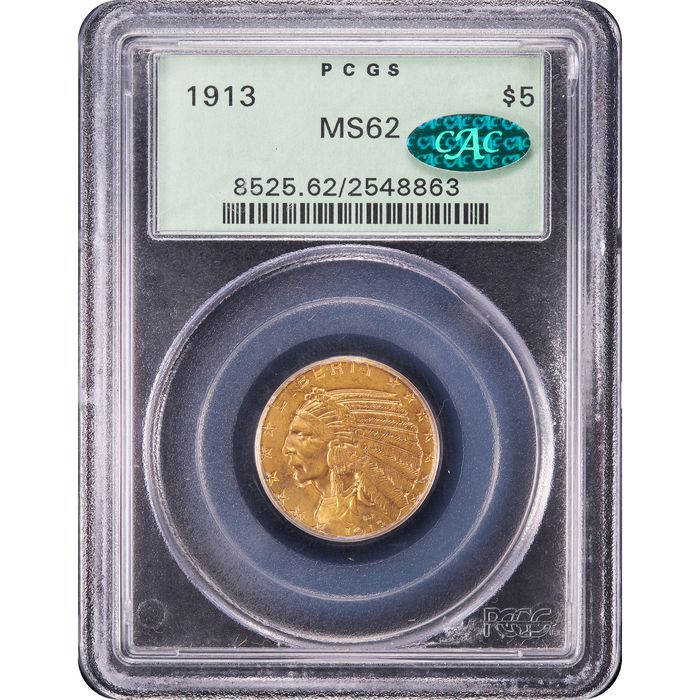 1913 Indian Gold Half Eagle ($5) OGH Obverse Image