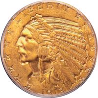 1913 Indian Gold Half Eagle ($5) OGH Photo 3
