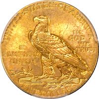1913 Indian Gold Half Eagle ($5) Photo 4