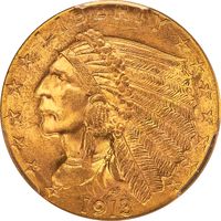 1913 Indian Gold Quarter Eagle ($2.50) Obverse Image
