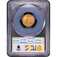1913 Indian Gold Quarter Eagle ($2.50) Reverse Slab Image