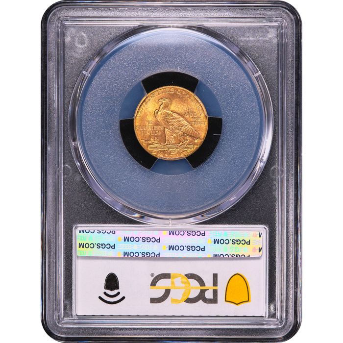 1913 Indian Gold Quarter Eagle ($2.50) Reverse Slab Image