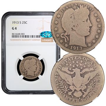 1913-S Barber Quarter (25c) Composite Image