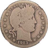 1913-S Barber Quarter (25c) Obverse Image