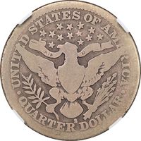 1913-S Barber Quarter (25c) Reverse Image