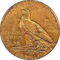 1913-S Indian Gold Half Eagle ($5) Reverse Image