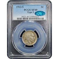 1913-S Type 2 Buffalo Nickel (5c) Obverse Image