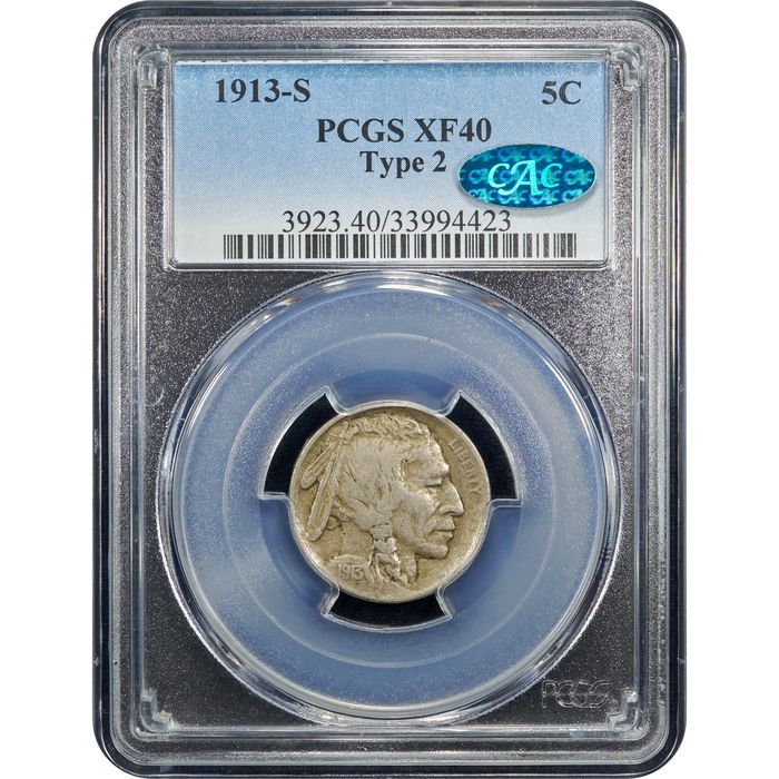 1913-S Type 2 Buffalo Nickel (5c) Obverse Image
