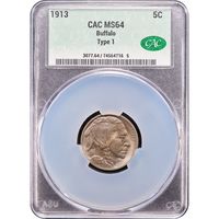 1913 Type 1 Buffalo Nickel (5c) Obverse Image