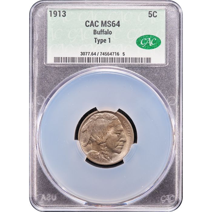 1913 Type 1 Buffalo Nickel (5c) Obverse Image