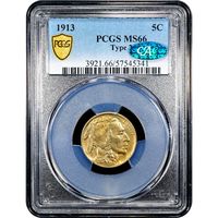 1913 Type 2 Buffalo Nickel (5c) Obverse Slab Image