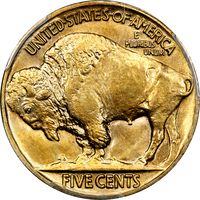 1913 Type 2 Buffalo Nickel (5c) Reverse Image