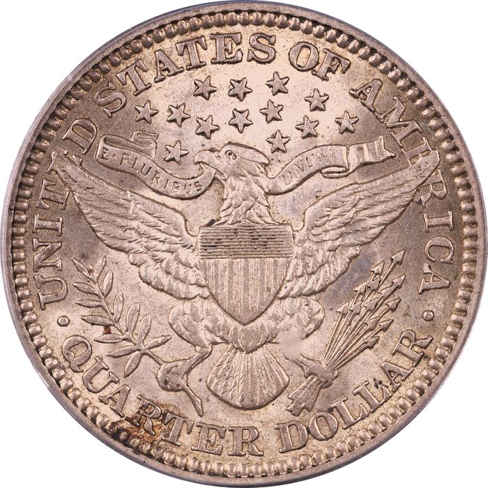 1914 Barber Quarter (25c) Reverse Image