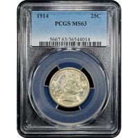 1914 Barber Quarter (25c) Obverse Slab Image