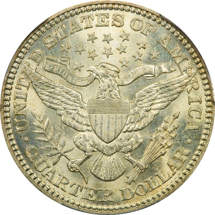 1914 Barber Quarter (25c) Reverse Image