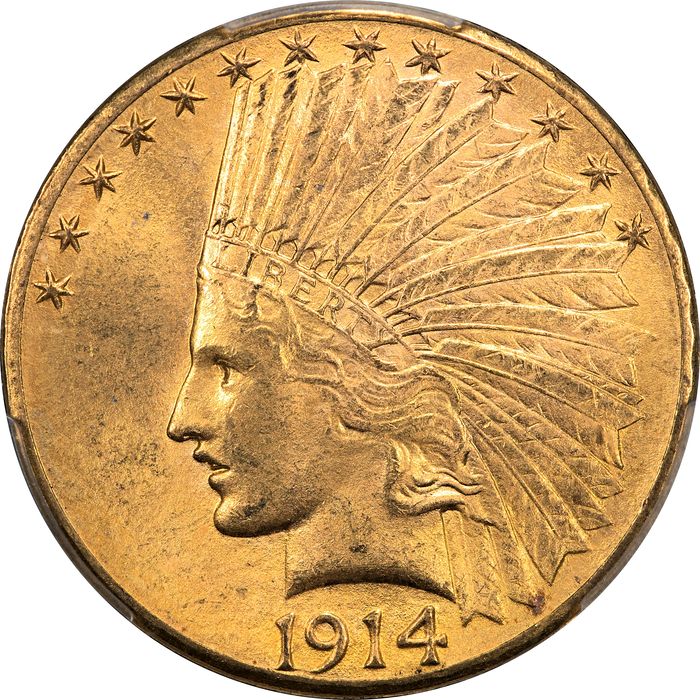 1914-D Indian Gold Eagle ($10) Obverse Image