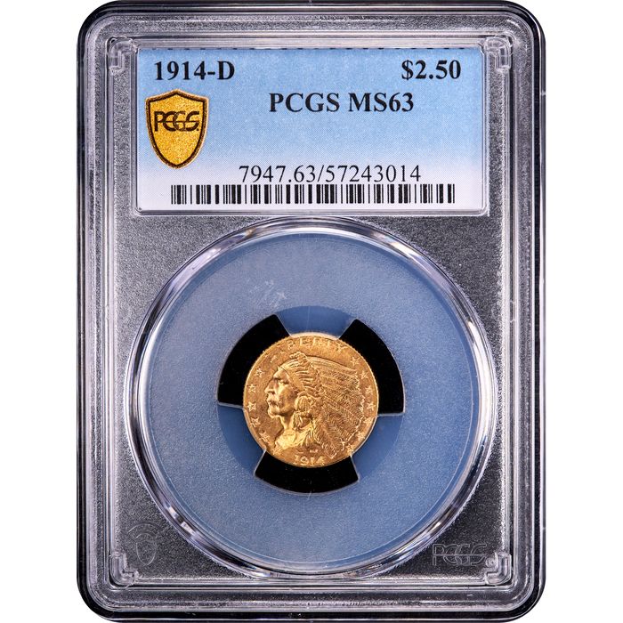 1914-D Indian Gold Quarter Eagle ($2.50) Obverse Slab Image
