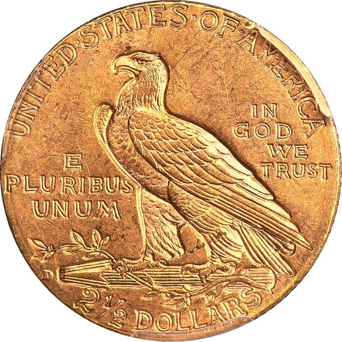 1914-D Indian Gold Quarter Eagle ($2.50) Reverse Image