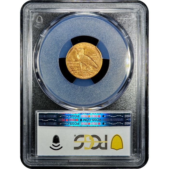 1914-D Indian Gold Quarter Eagle ($2.50) Reverse Slab Image