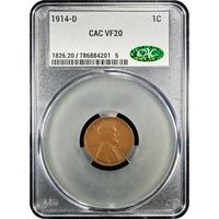 1914-D Lincoln Cent (1c) Obverse Slab Image