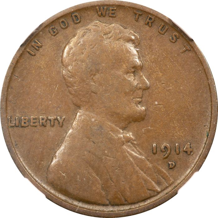 1914-D Lincoln Cent (1c) Photo 3