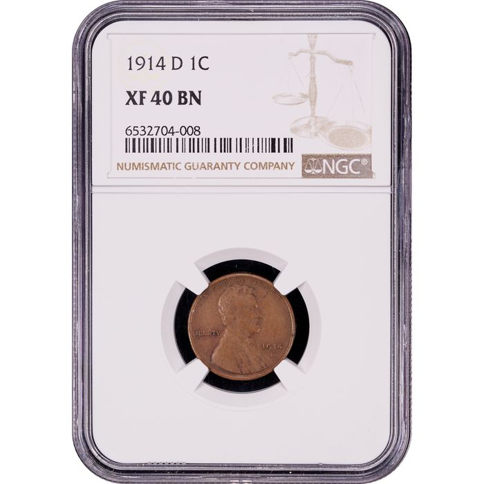 1914-D Lincoln Cent (1c) Obverse Slab Image
