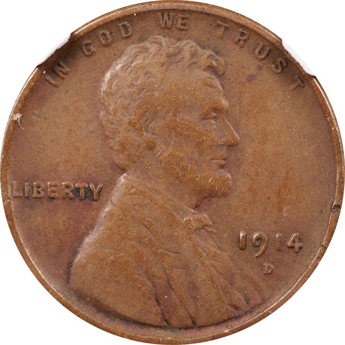 1914-D Lincoln Cent (1c) Obverse Image