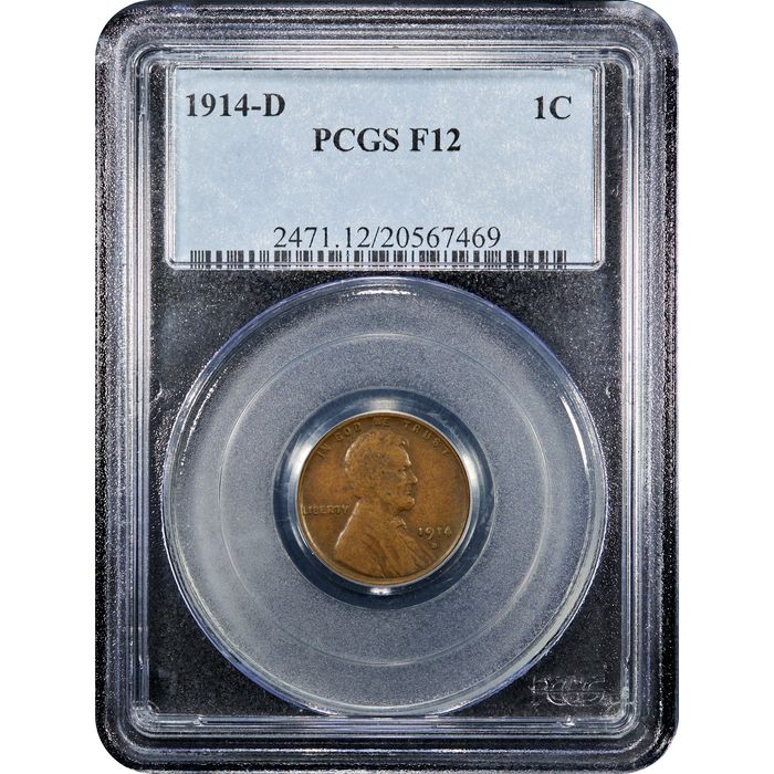 1914-D Lincoln Cent (1c) Obverse Slab Image