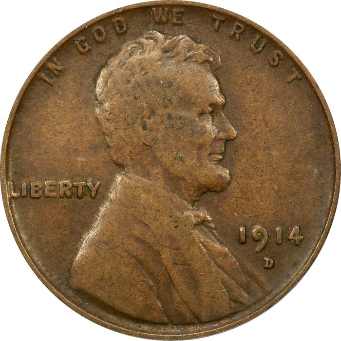 1914-D Lincoln Cent (1c) Obverse Image