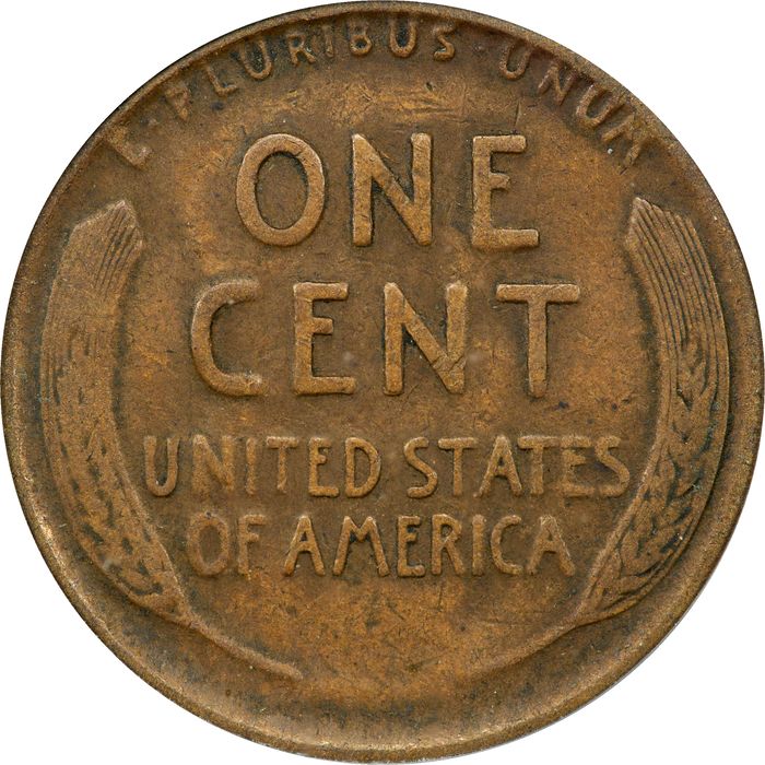 1914-D Lincoln Cent (1c) Reverse Image