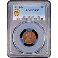 1914-D Lincoln Cent (1c) Obverse Slab Image