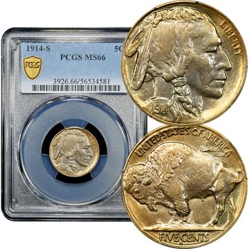 1914-S Buffalo Nickel (5c) Composite Image
