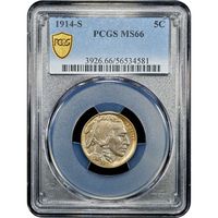 1914-S Buffalo Nickel (5c) Obverse Image