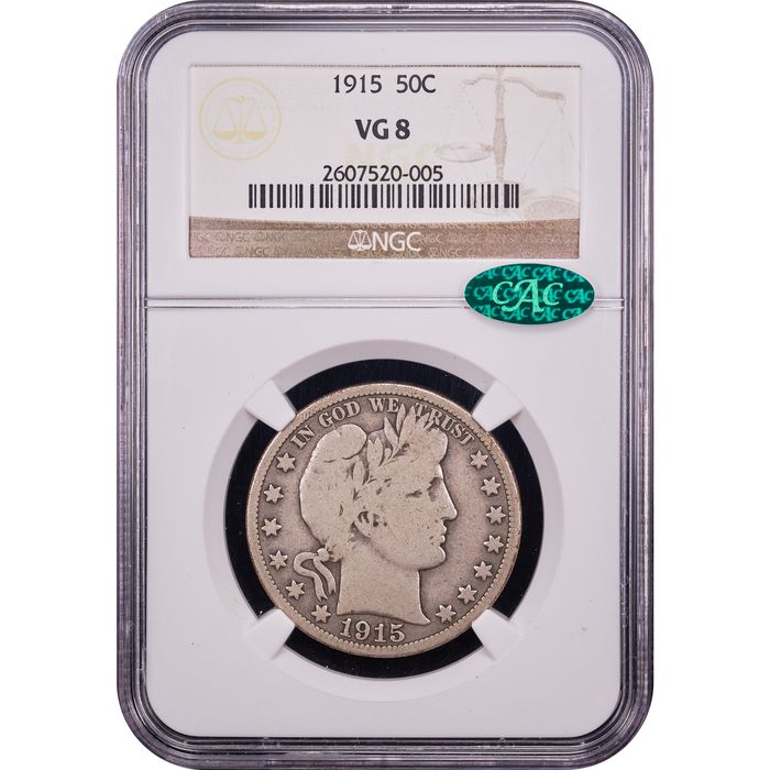1915 Barber Half Dollar (50c) Obverse Slab Image